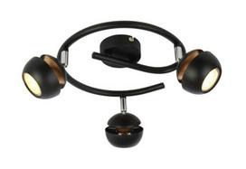 Šviestuvas lubų Candellux Lighting Boni 98-66596, GU10, 3000 °K, 3 x 3 W, juoda sp. / juoda sp.