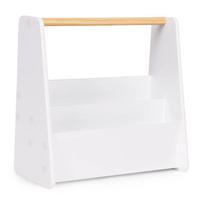 Vaikiška knygų lentyna EcoToys Montessori, balta sp., 42.5 cm x 18 cm x 40 cm