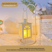 Candlestick Night Light: Bedside and Desktop Decor Props for a Cozy Ambiance beige