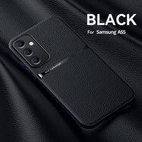 For Samsung Galaxy A55 5G Case Leather Magnetic Car Holder Phone Case For Samsung A55 A 55 55A 5g Shockproof Protect Back Cover For Galaxy A55 5G juoda
