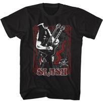 Slash grojantis dviguba gitara vyriški marškinėliai Heavy Metal muzikos atributika Unisex marškinėliai L gray
