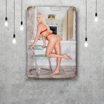 Elsa jean Dekoro Plakatas Vintažinis Skardos Ženklas Metalinis Ženklas Dekoratyvinė Plokštelė Pub Baro Vyriškam Kambariui Klubui Sienos Dekoras 20x30cm（7.8x11.8inch） gray