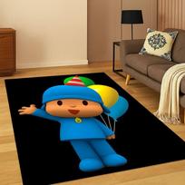 3D P-Pocoyo Elly Pato Animacinis Kilimas Kilimas Miegamajam Svetainei Sofai Namų Dekoras, Vaikų Žaidimų Plotas Kilimas Neslystantis Grindų Kilimėlis Dovana 120x160cm