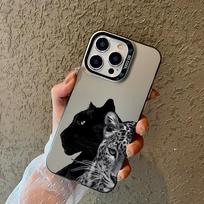 Cool Leopard Aesthetic Phone Case for iPhone 17, 16, 15, 14, 13, 12, 11 Pro/Max/Plus - Shockproof and Impact-Resistant iPhone 16PRO gray