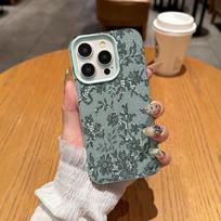 Sexy Black Lace Phone Case For Iphone 17 Air 16 16e 15 14 11 13 12 Pro Max Luxury Shockproof Leather Protective Shell Soft Cover iphone 16 Pro gray