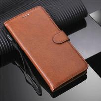 Odinė piniginė telefono dėklas Sony Xperia 1 II 5 III 10 IV Laikiklis Kortelės Atverčiamas Stovas Dangtelis Sony Xperia 1 VII 5V 10 VI Dėklas Coque For Xperia 1 VII ruda