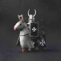 Viduramžių Riterių Serijos Figūrėlės Statybiniai Blokeliai Kareiviai Sargybiniai Liūto Širdies Ligoninė Teutonų Riteris Mūšis Pastorius Vaikų Dovana gray