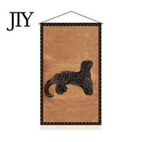 Fabric Abstract Tapestry Mid-Century Tapestry, Wall Hanging Animals Flowers Plants Designs, Retro Pattern with Fringe for Living Room Bedroom Dorm Art Large B