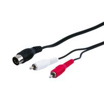 Goobay 50014 audio cable 1.5 m 2 x RCA DIN (5-pin) Black