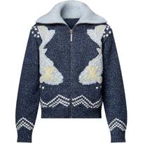 LOUIS VUITTON Zippered Knitted Blouson 1AIMAY S0 mėlyna