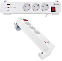 Equip Power strip 3xSchuko/2xUSB-C/USB-A+Switch CL Pla.