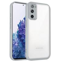 Skirta Samsung Galaxy S20 FE dėklas Galaxy S20FE telefono dėklas Galaxy s20fe dangtelis Oro pagalvėlė Silikoninis buferis Skaidrus matinės spalvos galinis dangtelis Kietas Galaxy S20 FE 5G gray