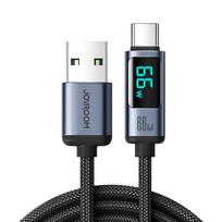 Joyroom Prism Series A16 USB-C / USB-A Cable 66W 1.2m with LED Display - Black - OUTLET