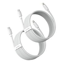 Baseus Simple Wisdom Lightning / USB-C Cable 20W 1.5 m 2 pcs - White - OUTLET