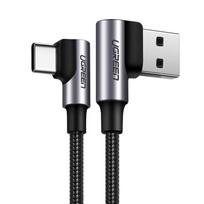UGREEN angled USB - USB Type C Quick Charge 3.0 QC3.0 3 A 2 m gray (US176 20857) - OUTLET