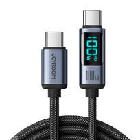 Joyroom Prism Series A16 USB-C / USB-C 100W 1.2m Cable with LED Display - Black - OUTLET
