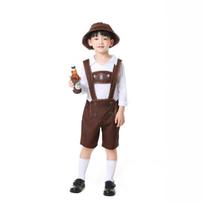 Halloween German Oktoberfest Bavarian traditional costume COS Beer costume Children's adult parent-child performance costume 140CM brown