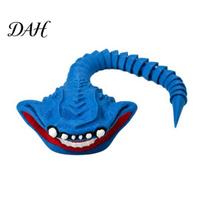 Durable Pla Sculpture 3D Printed Sea Monsters Ornament, Flexible Articulated Action Figure, Fantasy Unique Room Decoration Deep Creature Statue mėlyna