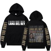 Dainininkės Lana Del Rey Hoodies Ultraviolence Muzikinio albumo Hoodie Vyriški Moteriški Estetiški Mados Per dydį Megztinis Vyriški Streetwear S black