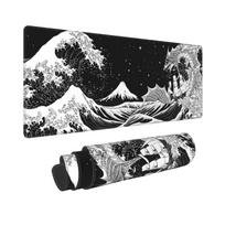Japanese Cherry Blossom White Gaming Mouse Pad Xxl Extended Large Mouse Mat Desk Pad Stitched Edges Mousepad Long Nonslip Rubber 800x300x2mm