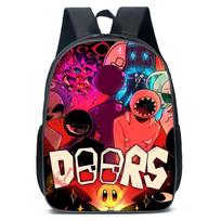 Roblox Doors Cartoon Kids Backpack With Breathable Oxford Fabric For School Use G