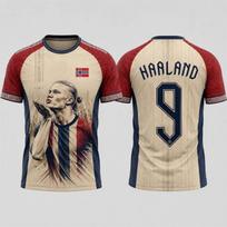 Vaikams 2026 Haaland Atminimo Futbolo Marškinėliai Sportiniai Futbolo Trumpomis Rankovėmis T-shirtai 2-13 Metų Berniukams Mergaitėms Laisvalaikio Gerbėjų Viršutiniai Drabužiai 140 brown