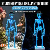 3D Spausdintas Šokantis Skeletas Akvariumo Aeratorius Dėvi Skrybėlę Saulės Akinius Oro Varomas Žuvų Bakas Šokantis Kaukolės Papuošalas