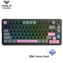 AULA S75 PRO Wireless Mechanical Keyboard with Screen&Knob 75% Hot Swappable RGB Backlit Gaming Keyboard with Pre-lubed Switches