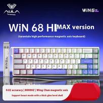 AULA WIN68 HE WIN60 MAX Ver Keyboard W/ PBT Keycaps Hot-Swap E-sports Chip RT Esports Game 65% Wired 8 RGB Backlit Keyboards