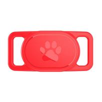 For Xiaomi Tag Pet Protective Cover Positioning Anti Loss Device Silicone Waterproof Pet Collar Protective Cover raudona