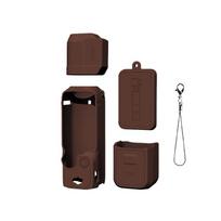 BRDRC Silicone Case for DJI Pocket 3 Camera Anti-Scratch Shell Gimbal Camera Protective Cover Lens Cap Handle Shell Accessory brown