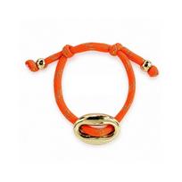 Vibrant Adjustable Woven Bracelet In Dopamine Colors Orange Yellow Pink Purple Handmade Jewelry Gift For Women oranžinė