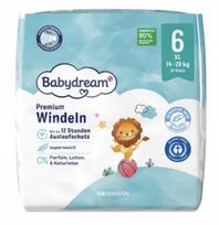 Babydream Premium sauskelnės, 6 dydis, 14-20 kg, 30 vnt. XL