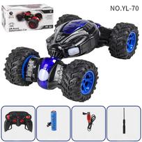 RC kaskadinis automobilis, 2,4 GHz 4WD nuotolinio valdymo gestų jutiklio žaisliniai automobiliai, dvipusis besisukiojantis visureigis 360° apsivertimai, žaisliniai automobiliai berniukams ir mergaitėms gimtadieniui YL-70 black
