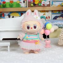 Labubu Big Into Energy Lėlės Drabužiai Persirengti Šokėjos Stiliaus Apranga su Aksesuarais 17 cm Ropa Labubu NO DOLL beige