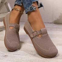 Women Lightweight Sports Shoelaces Hook and Loop Buckles Comfortable Casual Breathable Mesh Suitable for Walking Bean Shoes 36 ruda