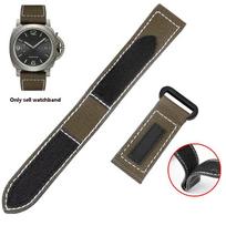 Nylon Canvas Watchband For Panerai PAM01118/01661/441 Sticky carbon fiber Wrist strap Large size Bracelet Accessories 24mm 26mm 24mm gray