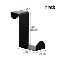 Stainless Steel S/Z-Shaped Punch-Free Door Back Hook for Kitchen or Dorm Cabinet juoda
