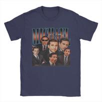 The Office Michael Scott 90s TShirt for Men  Vintage Cotton Tee Shirt Round Collar Short Sleeve T Shirts 4XL 5XL 6XL Clothing 3XL gray