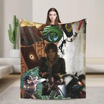 Tomb-Raider Lara Croft Antklodės Užvalkalas Vilnos Išgyvenimo Vaizdo Žaidimas Šilta Antklodė Sofai Lovai Antklodė Daugiafunkcinė 100x150cm