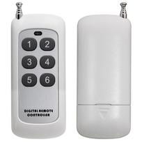 FEDEREMOTE FR909 6 mygtukų RF nuotolinio valdymo pultelis 315/433MHz Universali ilgo nuotolio mokymosi kodo elektronika Durų/vartų/automobilio atidarytuvas stb white