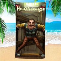 Towel Microfiber Beach Towel, Quick-Dry, Sand-Free, Ultra-Fine Fiber, Super Soft. H-Hello Neighbors 60x35CMSYJ60