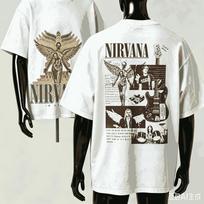 Nirvana Gerbėjų Dovanų Marškinėliai Unisex Unisex Harajuku Dydeli Unisex Trumpomis Rankovėmis Gatvės Drabužiai Aukštos Kokybės Poroms Patogūs Marškinėliai M gray