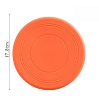Flexible Soft Rubber Dog Frisbee Bite‑Resistant Flying Disc Interactive Fetch Toy For Dogs Outdoor Training Play geltona