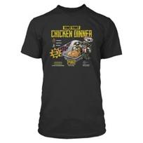 Playerunknowns Battlegrounds Pubg T Shirt Chicken Dinner Cuisine Black Vintage Slightly Casual Streetwear Graphic L gray