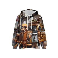 Tung Tung Tung Sahur Funny Baseball Bat Meme Hoodie Men's Fashion Humor Style Graphic Sweatshirts Harajuku XL black