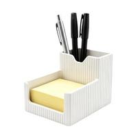 Ribbed Pen Holder Organizer Multifunctional Sticky Note Holder Pencil Holder  Office Desk Organizer balta