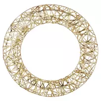 Šviečiantis kalėdinis vainikas, 30 LED, auksinis, 40 cm