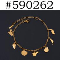 Spain Canary Islands Bracelets Women El Hierro,La Palma,La Gomera,Tenerife,Gran Canaria,Fuertevetura,Lanzarote Jewelry #590162 18CM Expand 4CM black