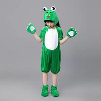 Cartoon Animal Green Frog Costumes Dress Performance Dance Clothes Halloween Party Cosplay Costumes for Adult Teens Boy Girls 100cm green